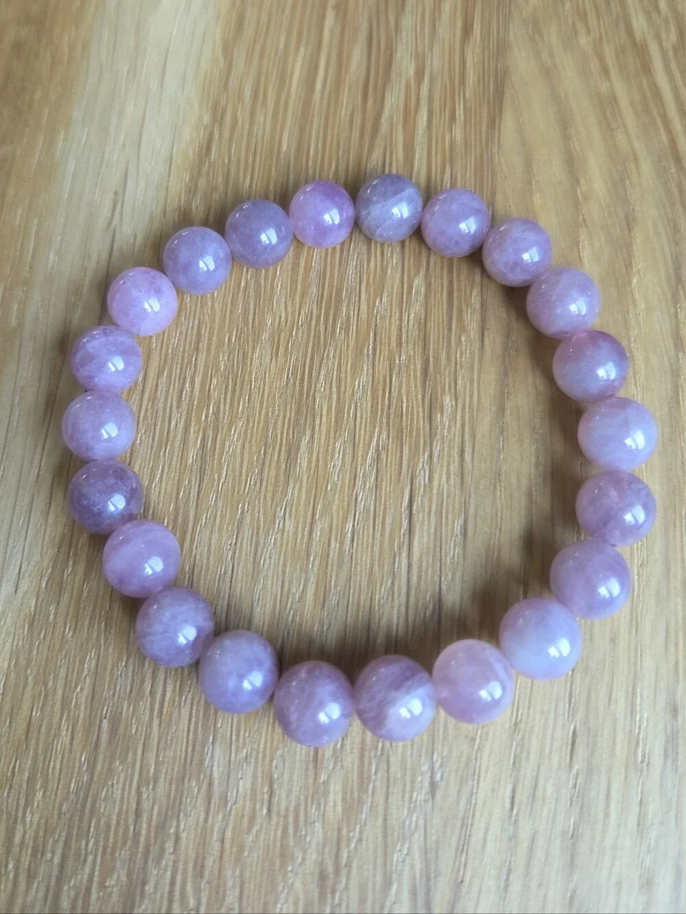 Rose Quartz Beaded Stretch Bracelet | Handmade